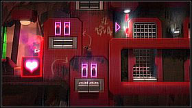 After activating the next hologram, the Sackbots will jump into the pipe - Bang for Buck - p. 1 - The Factory of a Better Tomorrow - LittleBigPlanet 2 - Game Guide and Walkthrough