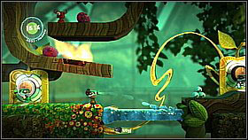 Before heading right, jump from the upper part of the branch to the left - here you will come across a launch pads which will throw you up onto an item - Patients Are a Virtue - Eve's Asylum - LittleBigPlanet 2 - Game Guide and Walkthrough
