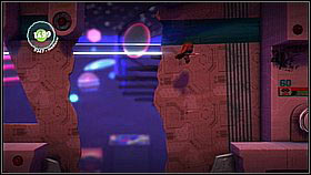 Jump down onto the long block and run right once it's in the lower position - Set the Controls for the Heart of the Negativitron - p. 2 - The Cosmos - LittleBigPlanet 2 - Game Guide and Walkthrough
