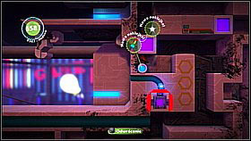 You will reach two more blocks - the one on the right needs to be pushed one square up and afterwards push the other to the left - Set the Controls for the Heart of the Negativitron - p. 2 - The Cosmos - LittleBigPlanet 2 - Game Guide and Walkthrough