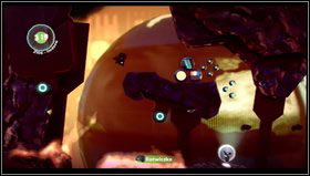 Grab the sponge on the left and collect the items around it - Where in the World is Avalon Centrifuge - The Cosmos - LittleBigPlanet 2 - Game Guide and Walkthrough