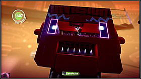 Eventually bounce off the platform by the second shoulder [1] and pull the switch in the head - Where in the World is Avalon Centrifuge - The Cosmos - LittleBigPlanet 2 - Game Guide and Walkthrough