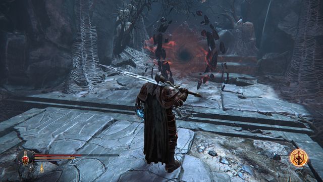 The portal to Adyr appears after you defeat the Annihilator. - The encounter with Adyr - Chamber of Lies - Lords of the Fallen - Game Guide and Walkthrough