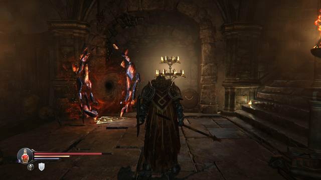 You activate the first portal after you defeat the First Warden - Portals - Lords of the Fallen - Game Guide and Walkthrough