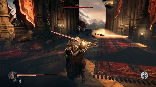 You can dodge the spikes coming towards Harkyn, by performing a roll in any direction. - The Judge - The Keystone Citadel - Bosses - Lords of the Fallen - Game Guide and Walkthrough