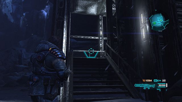 Stairs to the malfunctioning stations. - Mission 3: Relay station - Walkthrough - Lost Planet 3 - Game Guide and Walkthrough