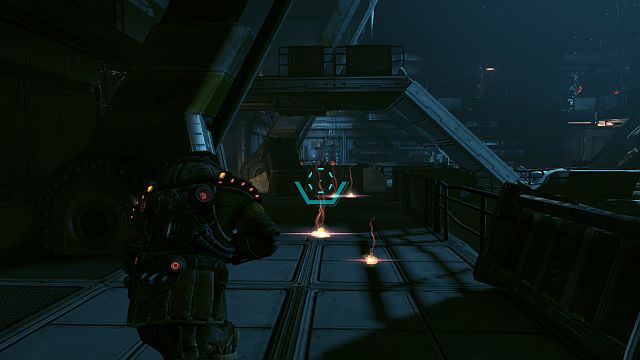 After a short cutscene, you will have to walk around the bridge, on the left - Mission 4: Unknown structure - Walkthrough - Lost Planet 3 - Game Guide and Walkthrough