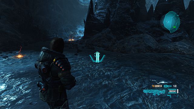 The spot for a post is on the rocky ledge in the Bishop's Wake. - Side missions - Lost Planet 3 - Game Guide and Walkthrough