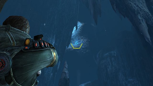 Seething Akrid cave with stalactite teeth-skyward is she found - Albino Taarkas - Collectibles - Lost Planet 3 - Game Guide and Walkthrough
