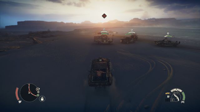 Hitting the side of a vehicle deals most damage. - In vehicle - Combat - Mad Max - Game Guide and Walkthrough