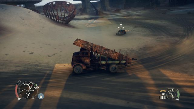 Ramming will be an advantage of a larger vehicle. - In vehicle - Combat - Mad Max - Game Guide and Walkthrough