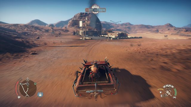 When driving from south, you can bypass the gate and enter the camp directly. - Wailing Wind - Pink Eyes Territory - maps - Mad Max - Game Guide and Walkthrough