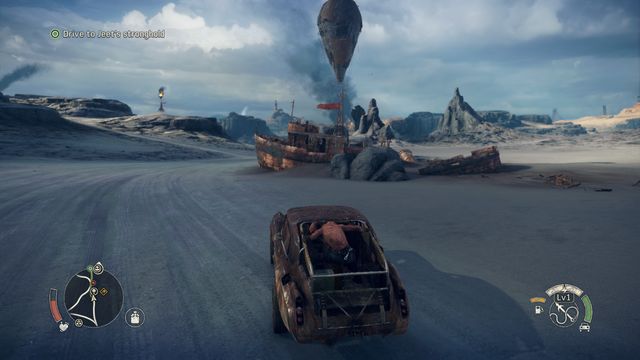 Use the observation balloon on your way. - Into Madness - Story missions - Mad Max - Game Guide and Walkthrough