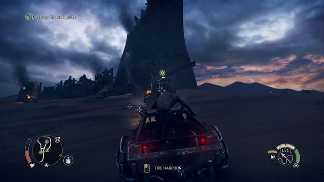 You can attach the harpoon to the back of the catapult. - Smoke Rises - Story missions - Mad Max - Game Guide and Walkthrough