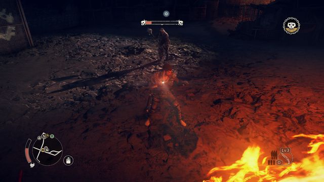 Position yourself in such way that the enemy will get into flames after charging. - In Due Time - Wasteland missions - Mad Max - Game Guide and Walkthrough