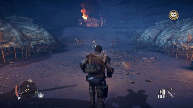 The first group of enemies will attack after you enter the camp territory. - Torch Them All - Wasteland missions - Mad Max - Game Guide and Walkthrough