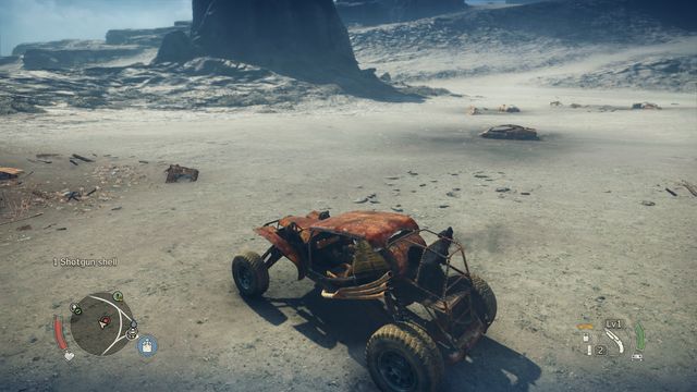 The dog turns his head towards the minefields, and on the minefield - towards a single mines. - Minefields - Activities - Mad Max - Game Guide and Walkthrough