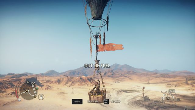 Make sure that the balloon has enough fuel - otherwise it might run out of gas before reaching the required altitude. - Vantage outposts - Activities - Mad Max - Game Guide and Walkthrough