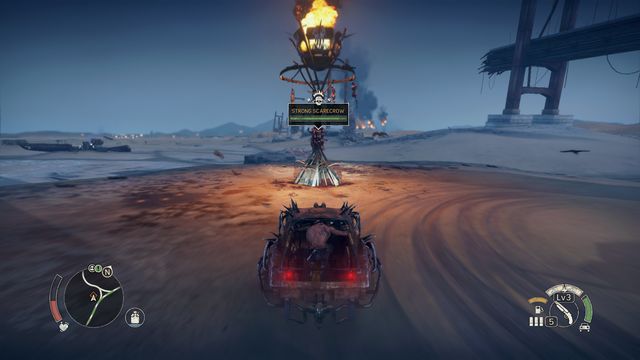 In order to increase the ramming strength, accelerate before driving into the Scarecrow. - Scarecrows and snipers - Activities - Mad Max - Game Guide and Walkthrough