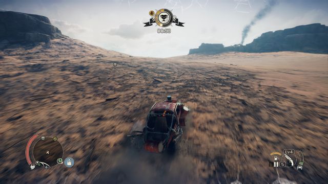 Frequently, driving off the marked track will allow you to obtain a better time - Death Runs - Activities - Mad Max - Game Guide and Walkthrough