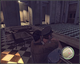 There are three guards inside the office of price administration building and I wouldn't recommend using guns to kill them - Chapter 3 - Enemy of the State - p. 2 - Walkthrough - Mafia II - Game Guide and Walkthrough