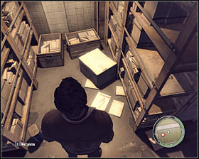 Eventually you should be able to reach a blue door leading to the basement (7 on the map) #1 - Chapter 3 - Enemy of the State - p. 3 - Walkthrough - Mafia II - Game Guide and Walkthrough