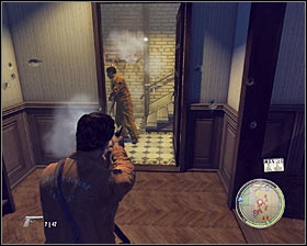Take cover behind the counter immediately upon entering a new room - Chapter 4 - Murphy's Law - Walkthrough - Mafia II - Game Guide and Walkthrough