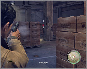 Take cover near the stairs when you're inside the building #1 - Chapter 5 - The Buzzsaw - p. 2 - Walkthrough - Mafia II - Game Guide and Walkthrough