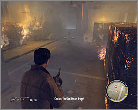 You'll have to use the stairs again #1 and your objective will be to get to the ground floor - Chapter 5 - The Buzzsaw - p. 3 - Walkthrough - Mafia II - Game Guide and Walkthrough