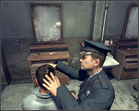 The introductionary part of this mission will be quite long and it will have two interactive moments - you'll be allowed to look around while walking from the bus to the cell block #1 and during your visit in the barber's office #2 - Chapter 6 - Time Well Spent - p. 1 - Walkthrough - Mafia II - Game Guide and Walkthrough