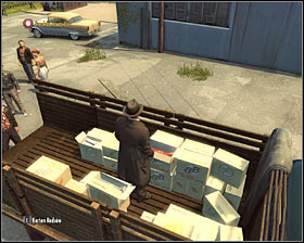The selling spot is located behind the buildings, so you'll have to choose a path leading there #1 - Chapter 8 - The Wild Ones - p. 1 - Walkthrough - Mafia II - Game Guide and Walkthrough
