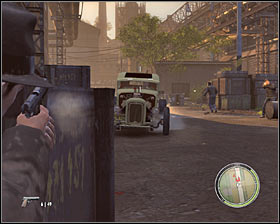 It's always a good idea to use the radar to locate enemy units - Chapter 8 - The Wild Ones - p. 2 - Walkthrough - Mafia II - Game Guide and Walkthrough