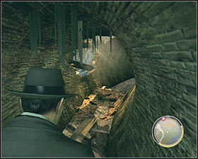 Head towards the river, turn around and find a metal gate #1 - Chapter 9 - Balls and Beans - p. 2 - Walkthrough - Mafia II - Game Guide and Walkthrough