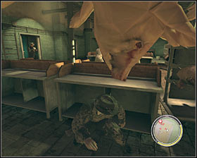 Make sure that you're crouching and quickly take cover behind the counter #1 - Chapter 9 - Balls and Beans - p. 2 - Walkthrough - Mafia II - Game Guide and Walkthrough