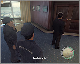 You'll have to watch out for Clemente's men from now on, because you may be recognized if you stop next to them for a longer period of time - Chapter 10 - Room Service - p. 1 - Walkthrough - Mafia II - Game Guide and Walkthrough