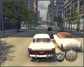 You'll be gaining on the white car during the first part of the chase #1 #2 and Joe will be using his machine gun to stop it - Chapter 10 - Room Service - p. 3 - Walkthrough - Mafia II - Game Guide and Walkthrough