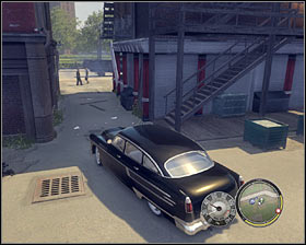 Exit the apartment, head down the stairs and find your garage to the left #1 - Chapter 12 - Sea Gift - p. 1 - Walkthrough - Mafia II - Game Guide and Walkthrough