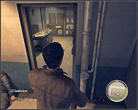 Several people are working inside the room you're hiding next to - Chapter 13 - Exit the Dragon - p. 2 - Walkthrough - Mafia II - Game Guide and Walkthrough