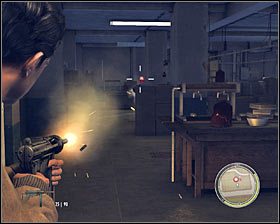 Return to the previous room and use the newly acquired explosive materials to surprise enemy units #1 - Chapter 13 - Exit the Dragon - p. 2 - Walkthrough - Mafia II - Game Guide and Walkthrough