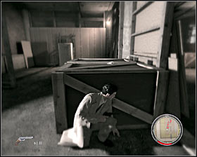 Climb on top of a wooden table #1, so that you'll be allowed to get past the flaming passageway - Chapter 14 - Stairway to Heaven - p. 4 - Walkthrough - Mafia II - Game Guide and Walkthrough