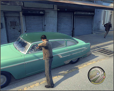 The best way to steal a car is to break a window on the driver's side - Cars - Hints - Mafia II - Game Guide and Walkthrough