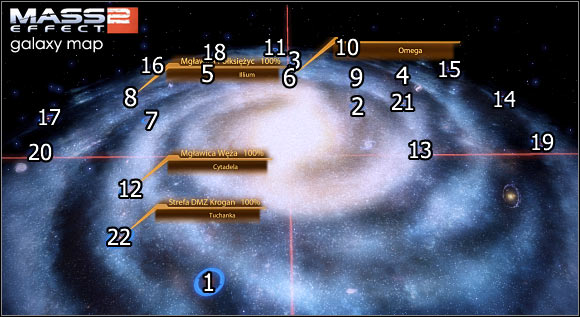 You can use the table seen below to find what quests can be completed in certain clusters - Galaxy map - Map - Mass Effect 2 - Game Guide and Walkthrough