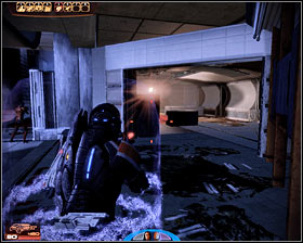 Keep heading towards a passageway where you can see Eclipse troops and mechs showing up (first screenshot) - Walkthrough - Dossier: The Assassin - Main quests - Mass Effect 2 - Game Guide and Walkthrough