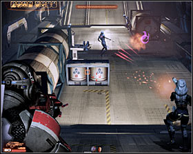 Notice that there are a lot of explosive containers and crates in the area and naturally you should use them to your advantage - Walkthrough - The Reaper IFF - Main quests - Mass Effect 2 - Game Guide and Walkthrough