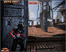 A second group of enemies is located further in the back and a good idea of getting to them would be to choose a corridor located to your right (first screenshot) - N7 quests - Captured Mining Facility - N7 quests - Mass Effect 2 - Game Guide and Walkthrough