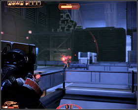 Pay attention to moving containers during the course of this battle (first screenshot) and try using them to your advantage - Companion quests - Miranda: The Prodigal - Companion quests - Mass Effect 2 - Game Guide and Walkthrough