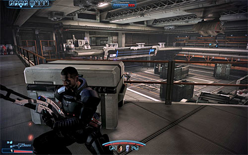 As you wait for the Cerberus forces to arrive, the game will offer you to test the option to give orders to your party members and if you haven't used it until now, it's worth to do it now and send your subordinates (Q and E) behind the marked crates - Priority: Mars - p.2 - Main quests - Mass Effect 3 - Game Guide and Walkthrough