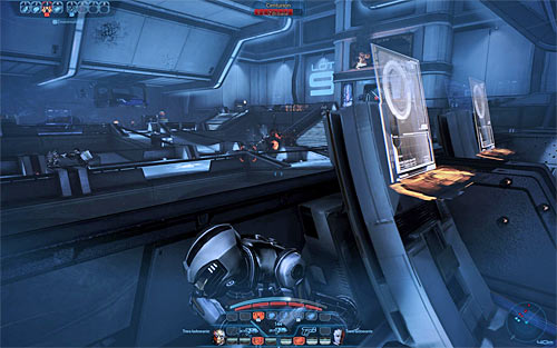 Order your team members to take cover close to the main path leading to the door seen in the distance - Priority: The Citadel #2 - p. 1 - Main quests - Mass Effect 3 - Game Guide and Walkthrough