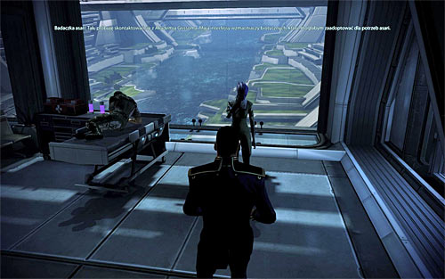 The second option is hearing the conversation of an Asari in [Citadel: Huerta Memorial Hospital] - Citadel: Biotic Amp Interfaces - Small quests - Mass Effect 3 - Game Guide and Walkthrough