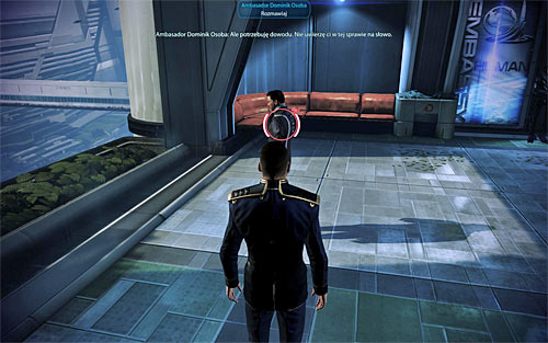 The second option is speaking to Ambassador Dominic Osoba found in [Citadel: Citadel Embassies] during one of the further visits - Benning: Evidence - Small quests - Mass Effect 3 - Game Guide and Walkthrough